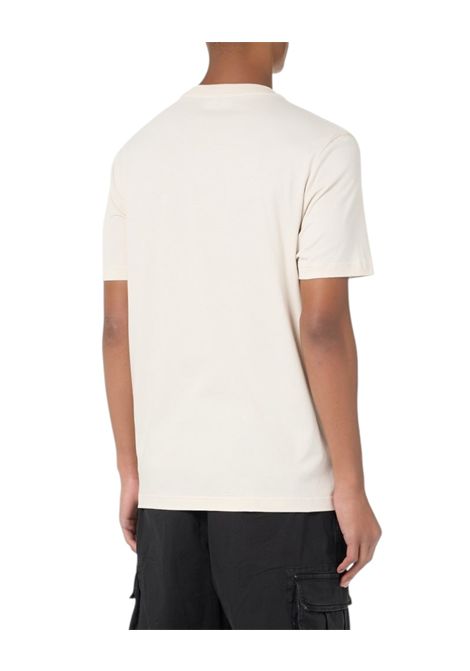 T-shirt regular fit in jersey di cotone avorio con dettagli logo e ricamo 1986 ICEBERG JEANS | Maglie | F011P4001329